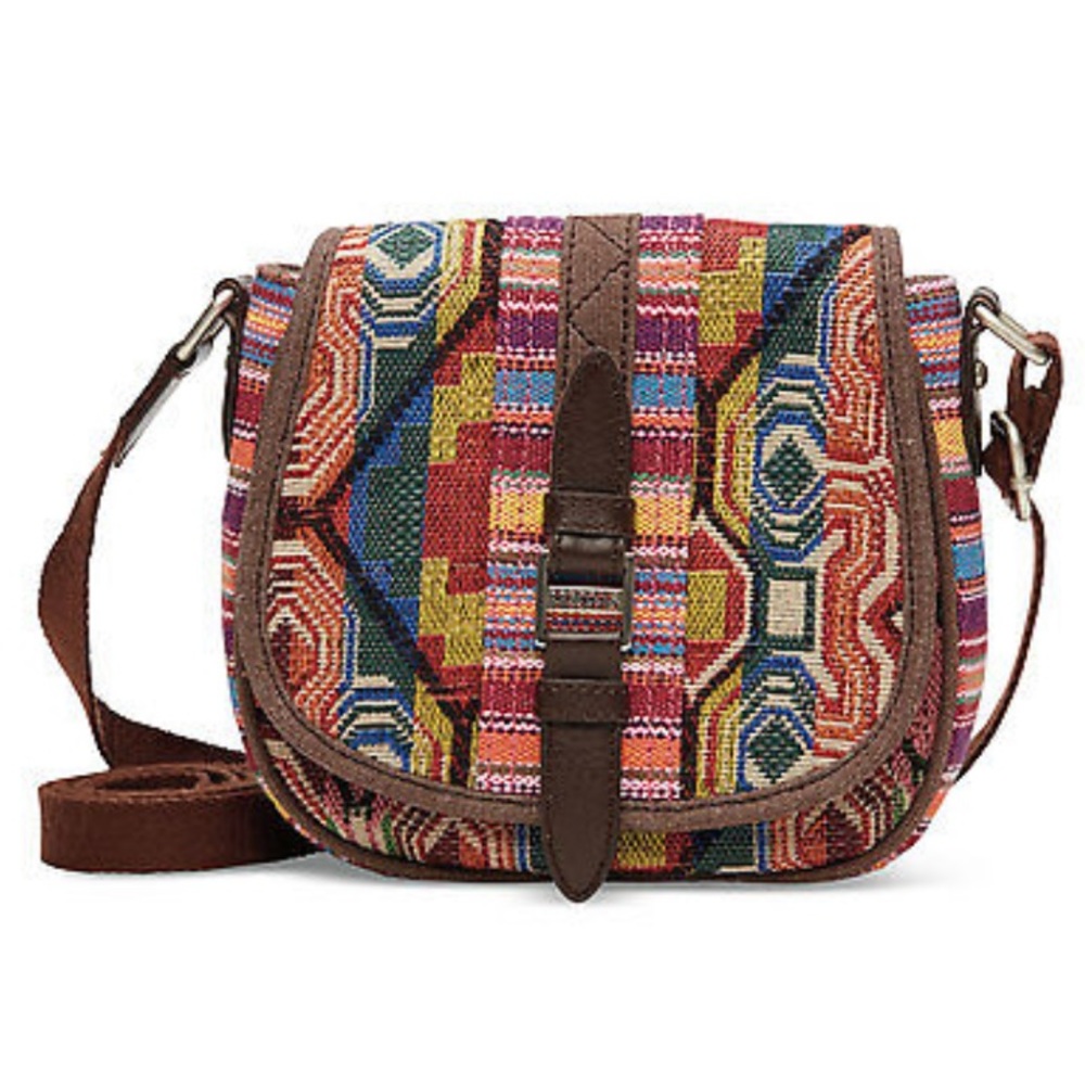 TOMS Geometric Pattern Rainbow Crossbody Bag